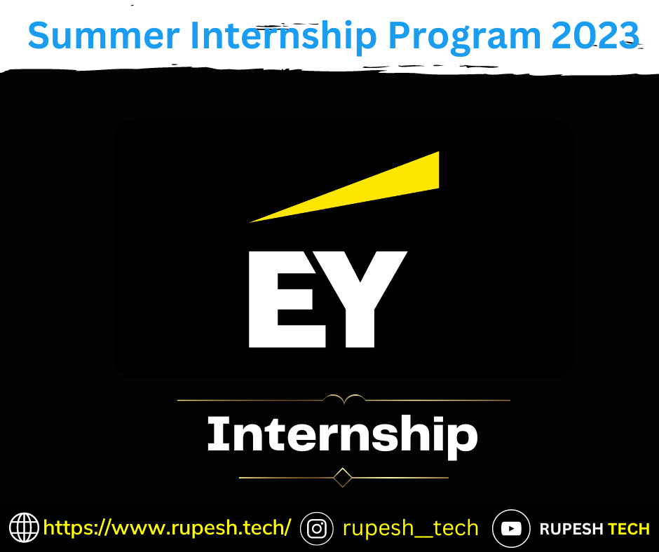 EY Internship opportunity for 2024 batch freshers